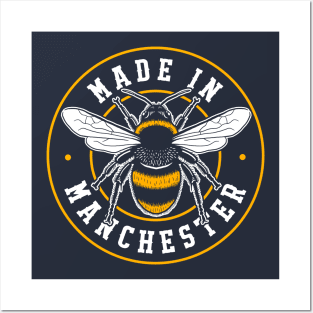 Made In Manchester Worker Bee Pocket Badge Posters and Art